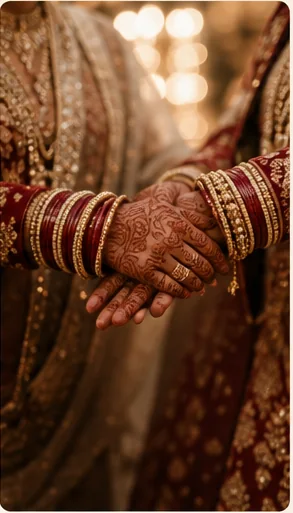 Wedding hands and jewellery detail