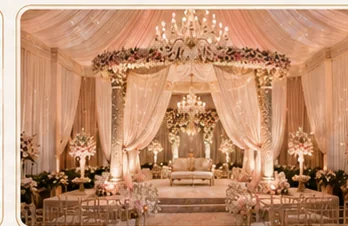 Decorated wedding venue
